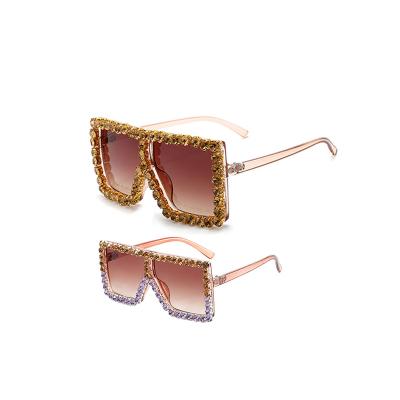 China 10 Years Experience 2021 Mom And Me Oversized Rhinestone Baby Rectangle Frame Mother Baby Sunglasses Glasses Manufacturer for sale