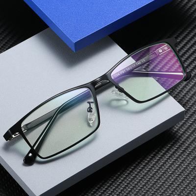 China Cassbojue Hot Sale Men Style Amazon Blue Square Computer Anti Ray Blocking Business Eye Glasses for sale