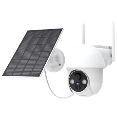 China 2021JideTech New Product HD 1080P Solar Power IP Security Camera Solar Wifi Camera with Two Way Audio for sale