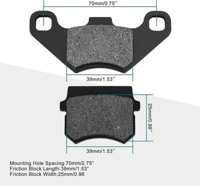 China Ceramic Chinese Rear Disc Brake Pad For 50cc 70cc 90cc 110cc 125cc ATV Go Kart Quad Bikes Sand Buggy 4 Wheeler for sale