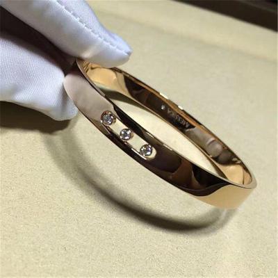 China Luxury jewelry Luxury Jewelry Three drill sliding bracelet 18k white gold yellow gold rose gold diamond bracelet for sale