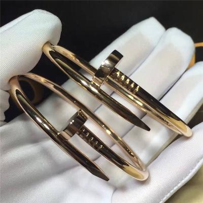 China C luxury just nail bracelet 18k gold  white gold yellow gold rose gold bracelet  Jewelry factory in Shenzhen, China for sale