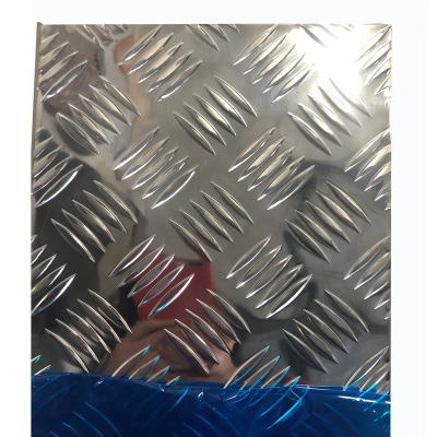 China Marine Embossed Diamond 1060 3003 5052 5754 5 Bar Aluminum Thruster Aluminum Sheet for sale