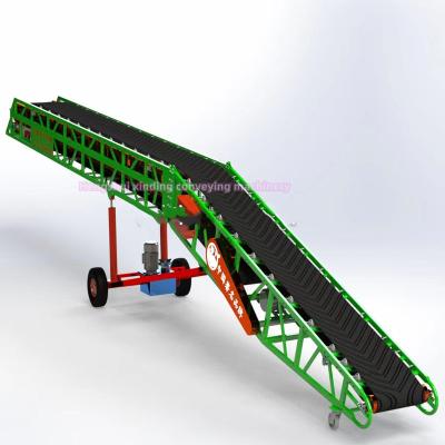 China Factory Flat Head Conveyor Belt Telescopic Conveyor Used For Truck Loading And Unloading for sale