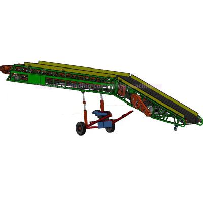 China Factory Flat Head Telescopic Conveyor Logistics Loading And Unloading Conveyor Belt Machine for sale