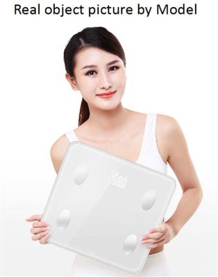 China White Mini Smart Scales Household Premium Support Bluetooth Above 4.0 APP Fat Percentage Digital Body Fat BMI for sale