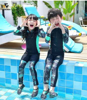 China Breathable the new long-sleeved jellyfish clothing sunscreen diving suits slit swimwear boys and girls children's swimwear for sale