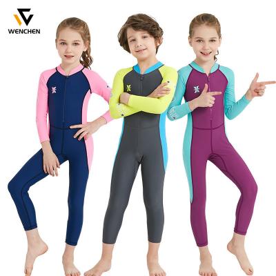 China 2021 summer new children's wetsuit swimsuit breathable long-sleeved one-piece swimwear quick-drying outdoor children's wetsuit for sale