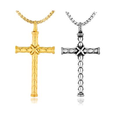 China Fashion Women Men Gold Cross Necklace Jewelry Die Casting High Quality Antique Cross Pendant Necklace for sale