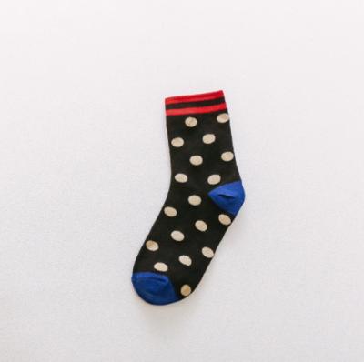 China Sporty New Polka Dot Floret Female Tube Cotton Breathable Slouch Sock for sale