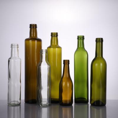 China Wholesale Green Brown Beverage Square Olive Oil Glass Bottles 250ml 500ml 750ml 1000ml for sale