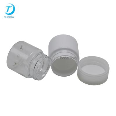 China Safety Cosmetic Clear Pet Recycled Plastic Cream Jar For Kids Packaging Materials With Plastic Lid for sale