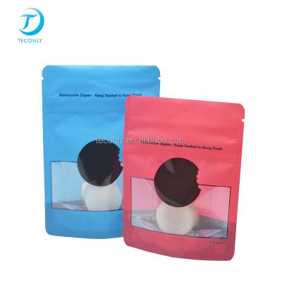 China Disposable Custom Printed Logo Laminated Plastic Bags Stand Up Pouch Candy Rainbow Die Cut Shaped 3.5 Mylar Bags Holographic Packaging for sale