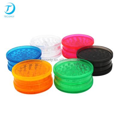 China Custom Logo Grinder Wholesale Acrylic Grinder 3pcs Accessories Wholesale Simple Cheap Plastic Free Sample Manual Drop Made Plastic Grinder for sale