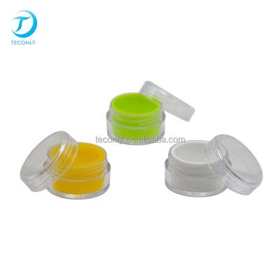 China Recycled Materials Silicone Wax Container 5ml Plastic Concentrate Jars Packaging With Silicone Lid Plastic Hair Wax Container for sale