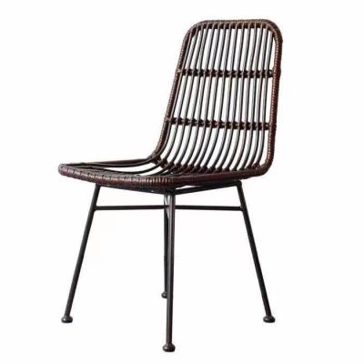 China Wholesale Modern Nordic Outdoor Lawn Simple Design Garden Rattan Rope Wicker Chair Chair for sale