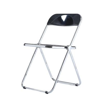 China Wholesale Modern Home Event Chair Folding Furniture Outdoor Plastic Transparent Folding Chair for sale