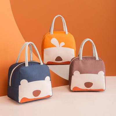 China Handheld Food Insulation Lunch Box Student Bag Student Insulation Aluminum Foil Cartoon Bento Insulation Bag Oxford Lunch Tote Bag for sale