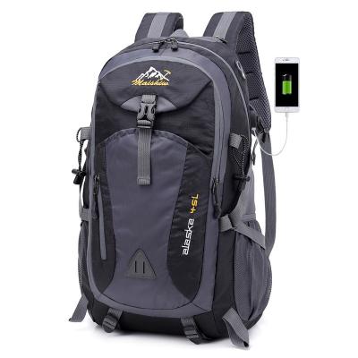 China With USB 2021Hiking Climbing Backpack Camping For Men 40L Waterproof Unisex Male Backpack Outdoor Sports Bag Travel Rucksack for sale