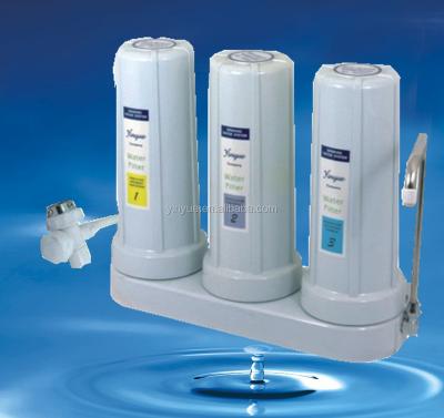 China Three Stages Counter Top Kitchen Home Water Filter PP Water Filter for sale