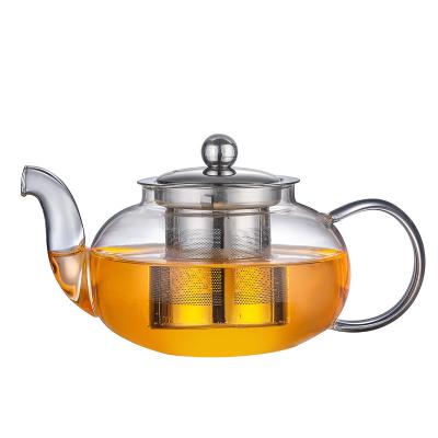 China Het Losse Bladtheepot van het Stovetop Veilige Glas, 600m/, 800ml-de Theepot van de Glasinfusie Te koop