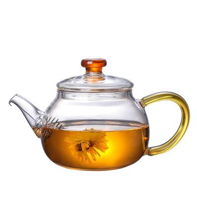 Κίνα Υψηλό μετριασμένο Borosilicate Teapot γυαλιού, σύνολο τσαγιού άνθισης διαφανές προς πώληση