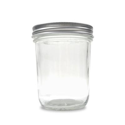 China Food Storage 4oz / 8 Oz Glass Jars , Wide Mouth Straight Sided Glass Jars for sale