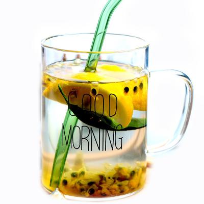 China 450ml sondern Wand-Glaskaffeetasse mit Hitze-Beweis des Griff-übersichtlichen Designs aus zu verkaufen