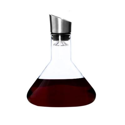 China 53oz Built - In Wine Aerating Pourer , Wine Bottle Decanter For Chrismas for sale