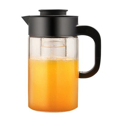 China Pitcher des Nahrungsmittelgrad-mundgeblasener Glaswasser-1500ml zu verkaufen