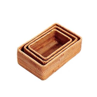 China Vietnam Rattan Desktop Multifunction Storage Box Organisator Box - S/M/L Erhältlich zu verkaufen