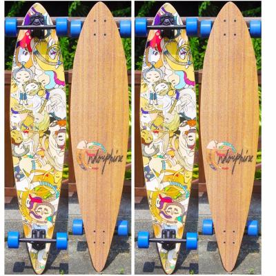 China Youth Manufacture Complete Quality Customized Canadian Maple Longboard Cruiser Skateboard Deck for sale