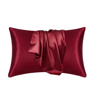 China Anti-Static Wholesale Luxury Silk Satin Pillowcase Private Label Set Sleeping Silk With Zipper for sale