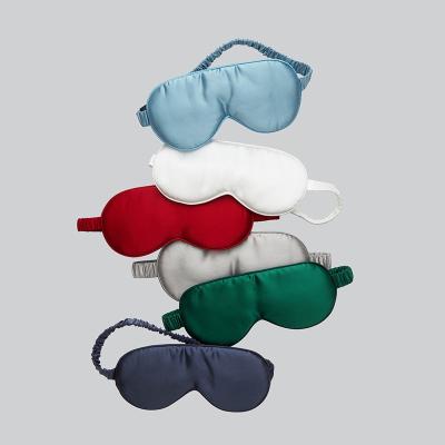 China OEKO Anti-Wrinkle Wholesale 100% Mulberry Silk Sleep Eye Mask 16-22mm Set In Box Custom Logo for sale