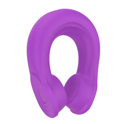 China 9 Modes Vibration Original Factory Penis Enlargement Soft Rechargeable Rubber Cock Ring Vibrator for sale