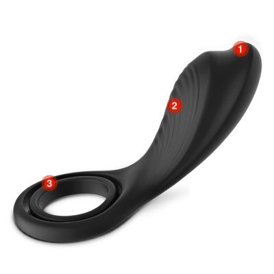 China 9 Modes Vibration Penis Sleeve Supplement Vibrating Big Cock Ring Sex Toy For Man for sale