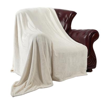 China Wholesale Magnetic Comfortable White Flannel Fleece Blanket Bed Blankets Supplier for sale