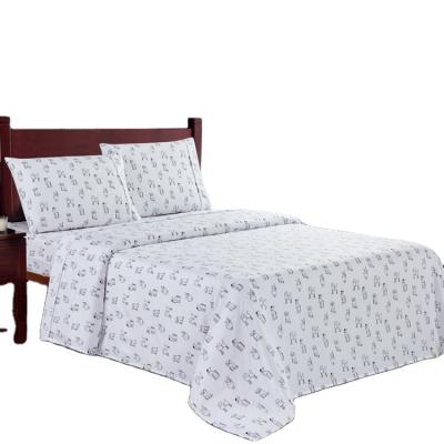 China Aoyatex Sustainable Bedding Set In Printed Pet Design 4PC Sheet Set for sale