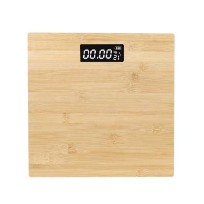 China OEM LCD Display Bathroom Scale Body Bamboo Electronic High Quality Weighing Scale 180KG for sale