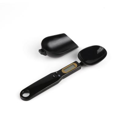 China New Arrival Minimalist Kitchen Food Cafe Measuring Digital Spoon Scale With Double Scoops for sale