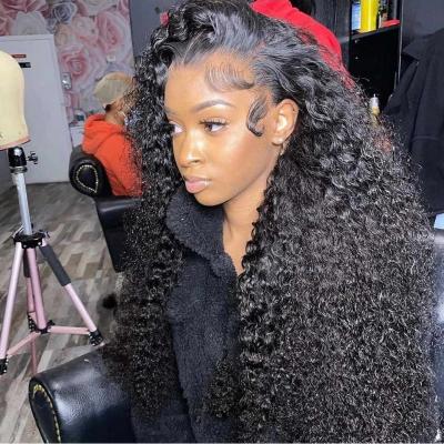 China 30 Density Deep Wave HD 180 Density Loose Wave HD 180 Barely Shedding Human Hair Lace Front Wig For Black Women Wholesale Seller for sale