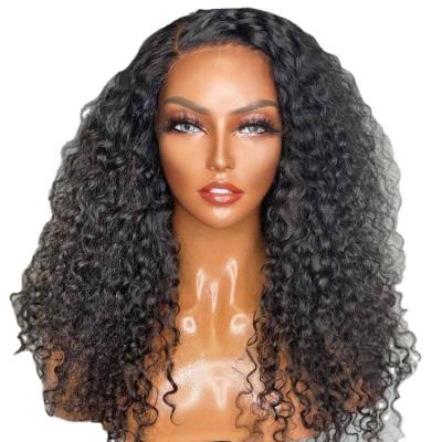 China Brazilian Glueless Virgin Hair 613 HD Soft Thick Full Lace Frontal 100% Shedding Wigs 13*6 Transparent Invisible Deep Curly Curly Lace Frontal Wigs for sale