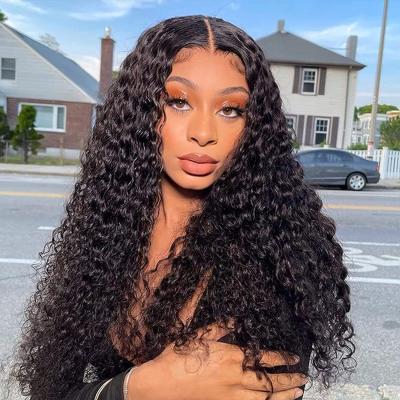 China 2021 Wholesale Brazilian Kinky Curly Human Hair Wigs 13x4 Lace Front Hair Wigs Silky Straight for sale