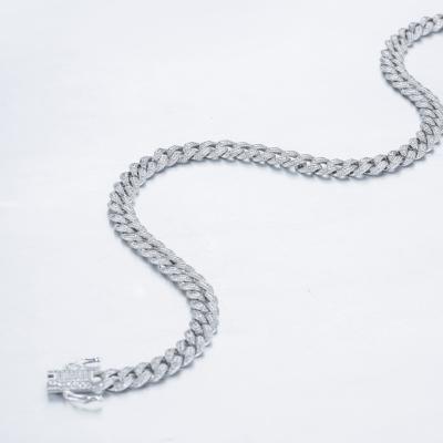 China Wholesale Thick Chains Women's Jewelry Wholesale Ice Cream Sterling Hiphop Necklace Real Diamond Silver Cuban Link Chain for sale