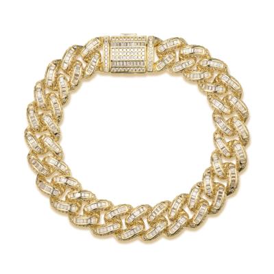 China Cuban Indian Jewelry Gold Plated 14 18 24k Cuban Link Chain Hip Hop Bracelets Femme for sale