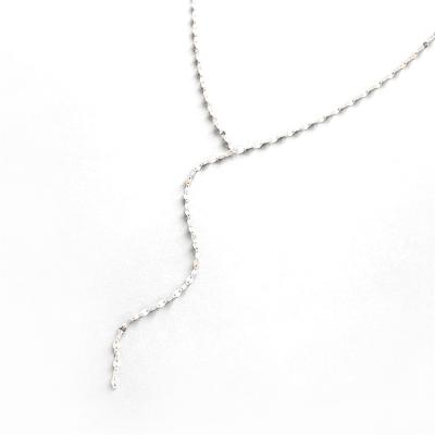 China Simple INS Style Trendy Style Chain Simple Women's Y Necklace Chain Jewelry Silver Student Jewelry for sale