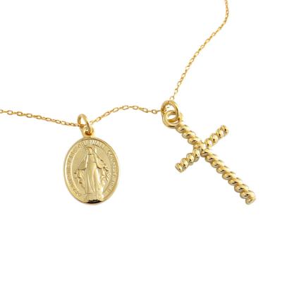 China Competitive Price TRENDY Fashion 925 Sterling Silver Virgin Mary Religious Pendant Necklaces for sale