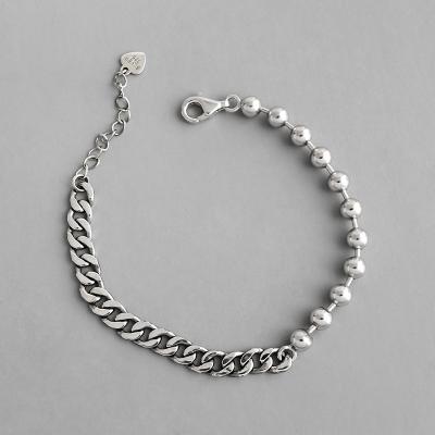 China Antique Silver Mixed Vintage Sterling Chain Style Bracelet Silver Bracelet Set for sale