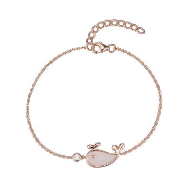 China cute & Trendy Rose Gold Plated Pearl Pop Mother Of It Bangle Bubble Silver Bracelet for sale