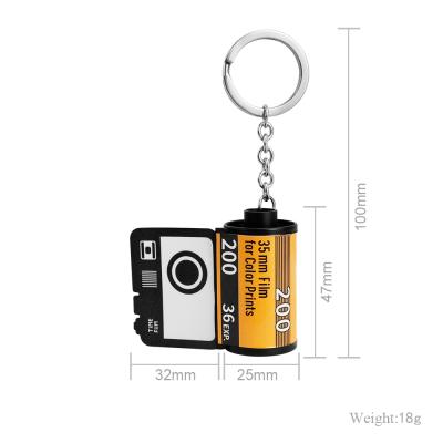 China Metal Personalized Keychains With Colorful Roll Custom Ring Keychain For Mother Movie Image Camera Day Gift for sale